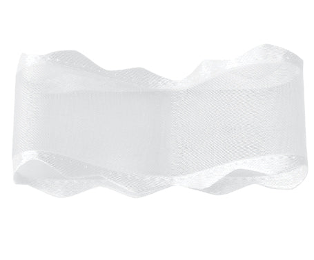 スカラップサテンオーガンジーリボン #001 4サイズ11色展開