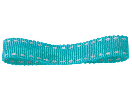 ステッチグログランリボン #008 ターコイズ 5サイズ19色展開