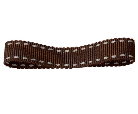 ステッチグログランリボン #017 ブラウン 5サイズ19色展開