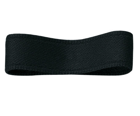 スパンポリエステルサテンリボン #005(ブラック)10サイズ86色展開