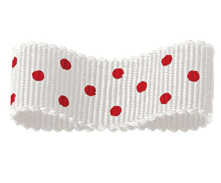 アクリルペタシャムリボン 水玉 #101 3サイズ24色展開