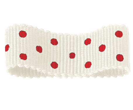 アクリルペタシャムリボン 水玉 #139 3サイズ24色展開