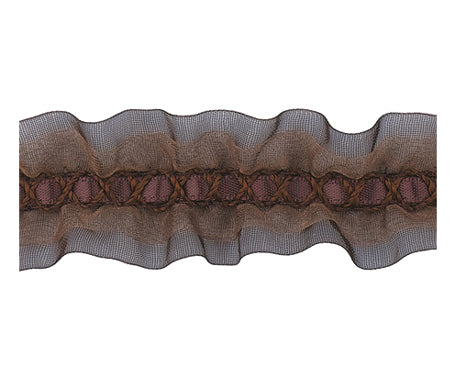 センターオーガンジーダブルフリルリボン #049 3サイズ10色展開