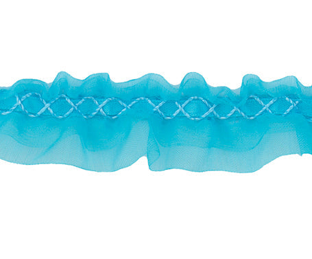 サイドオーガンジーダブルフリルリボン #022 3サイズ10色展開