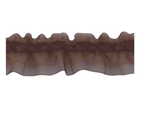 サイドオーガンジーダブルフリルリボン #049 3サイズ10色展開