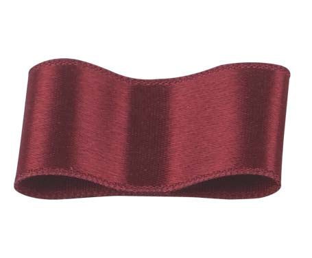 シルクシングルサテンリボン #017 ボルドーレッド 9サイズ50色展開