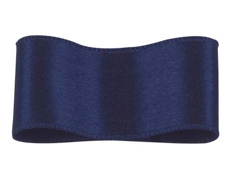 シルクシングルサテンリボン #027 ネイビー 9サイズ50色展開