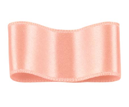 シルクダブルサテンリボン #011 ピーチパフ 9サイズ50色展開