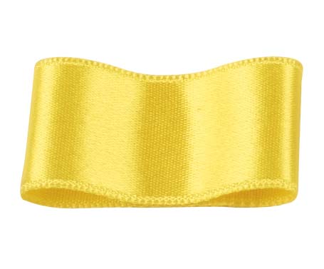 シルクダブルサテンリボン #075 イエロー 9サイズ50色展開