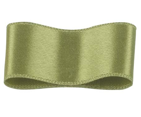 シルクダブルサテンリボン #108 ライトオリーブ 9サイズ50色展開