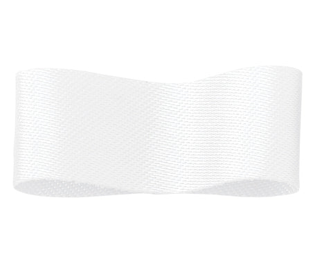 デライトシングルサテンリボン #001(ホワイト)8サイズ42色展開