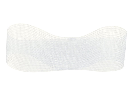 ナイロンオーガンジーリボン 15D  #001（ホワイト）4サイズ30色展開